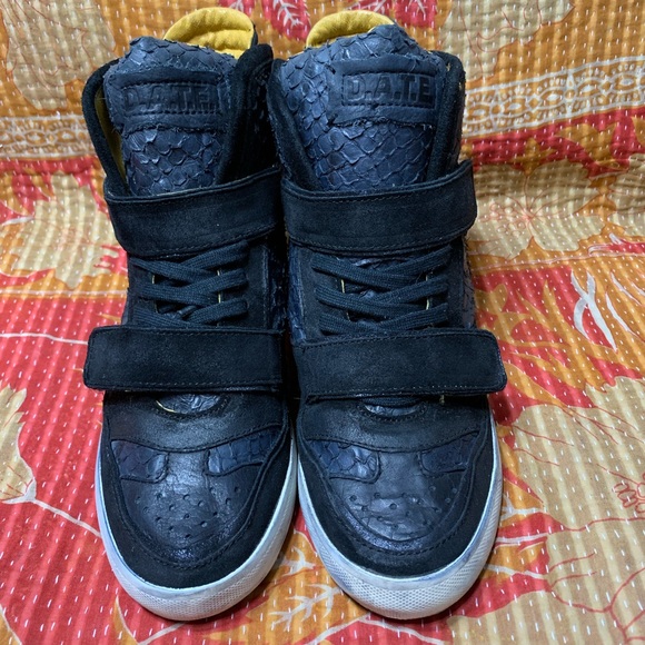 Anthro D.A.T.E. Suede Snakeskin Sneakers size 41 - Picture 2 of 8